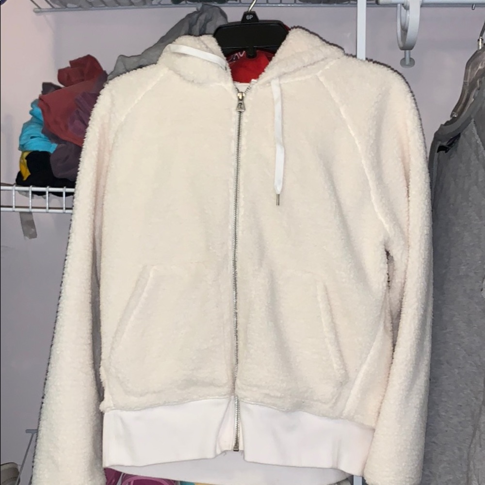 Fuzzy zip jacket